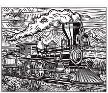 Load image into Gallery viewer, Trains Magic Painting Book