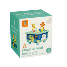 Load image into Gallery viewer, Orange Tree Jungle Animals Music Box