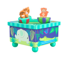 Load image into Gallery viewer, Orange Tree Jungle Animals Music Box