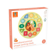 Load image into Gallery viewer, Orange Tree Shape Sorter Clock - Woodlands