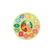 Load image into Gallery viewer, Orange Tree Shape Sorter Clock - Woodlands