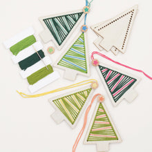 Load image into Gallery viewer, Cotton Twist Stitched Christmas Tree Decoration Kit