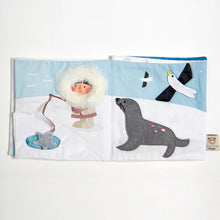 Load image into Gallery viewer, ThreadBear Snowy Friends Activity Cloth book