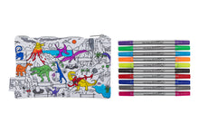 Load image into Gallery viewer, EatSleepDoodle Dinosaur Colour in pencil case