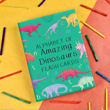 Load image into Gallery viewer, Alphabet of Amazing Dinosaurs Flash Cards