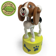Wooden Wobbly Woofers Push-Up toys Assorted