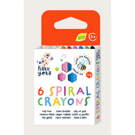 Haku Yoka Spiral Crayons - 6 Colours