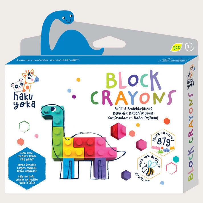 Haku Yoka Block Crayons - Brachiosaurus