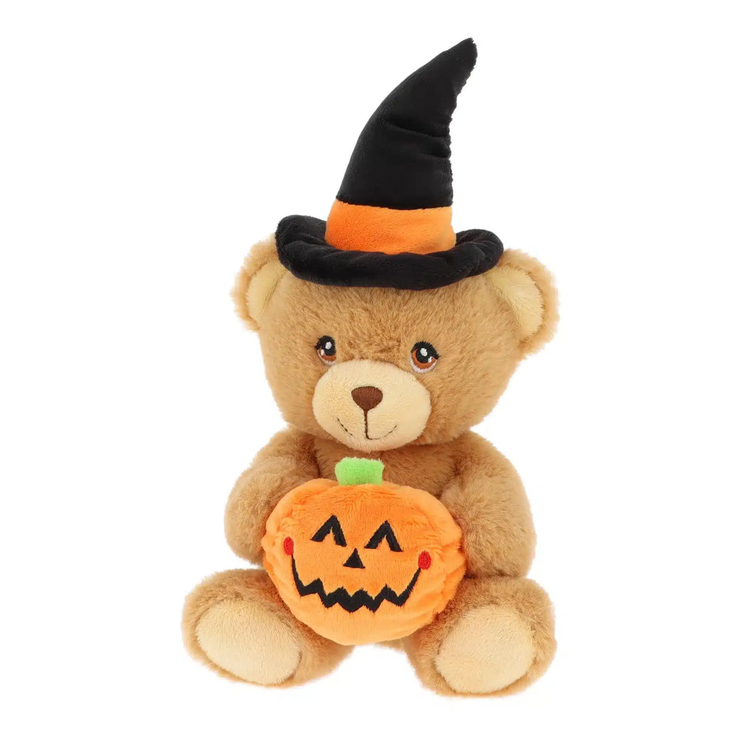 Keeleco Bear with Witch Hat & Pumpkin 15 cm