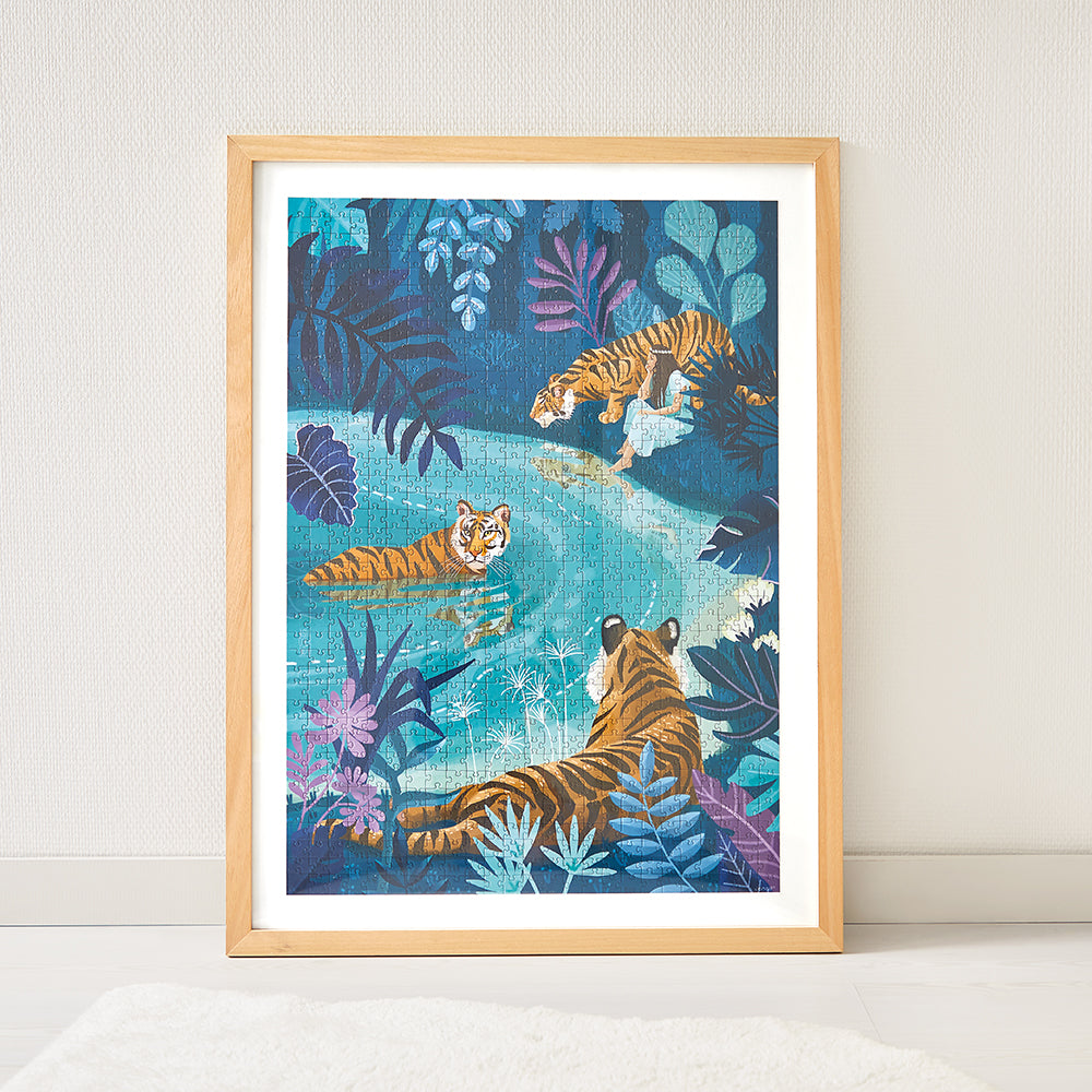 Janod - Jigsaw Puzzle - Tiger Gathering - 1000 PCS