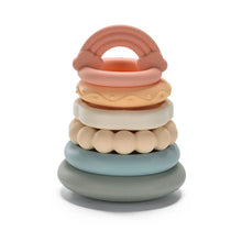 Load image into Gallery viewer, Jumini Rainbow Stacking Sillicone Tower
