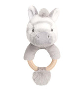 Keeleco Baby Ring Rattle Cuddle Zebra  14cm