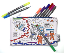 Load image into Gallery viewer, EatSleepDoodle Space Explorer Colour In Pencil Case
